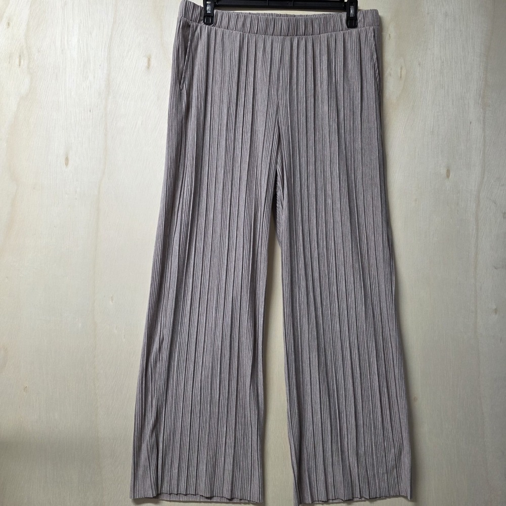 Pure Jill Elements Pleated Wide Leg Pants Womens L Pink Pull On Lounge - Picture 5 of 16